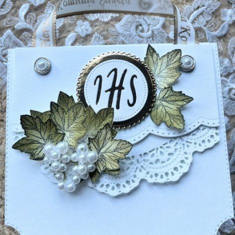 152,Kartka torebka komunijna w pudełku z torebką