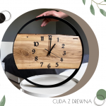 Zegar w obręczy styl loft, nowoczesny - 