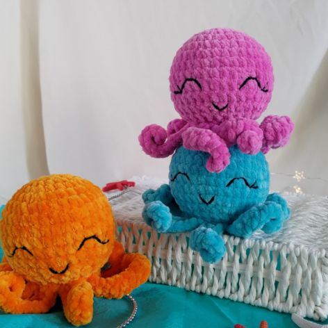 Ośmiornica pluszowa, Maskotka ośmiorniczka, Zabawka na prezent