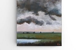 Pejzaż-praca pastelami suchymi formatu 24/18 cm