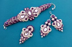 Komplet Ecru-Fioletowy & kryształy zamówienie dla Eli