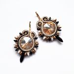 Black Sun kolczyki sutaszowe - 