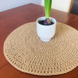 Podkładka na stół okrągła,pod talerz z sznurka.35cm