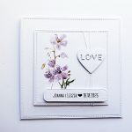 Kartka ślubna minimalistyczna w bieli na ślub - Minimalistyczna kartka na ślub