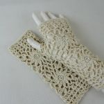 Rękawiczki, mitenki handmade beżowe - mitenki