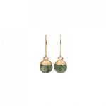 DELIKATNE, DŁUGIE KOLCZYKI POZŁACANE Z ZOISYTEM - 