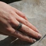 Kwiatowy VI - delikatnyy srebrny pierścionek