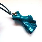 Naturalny koral, niebieski korzeń korala, wisiorek - 