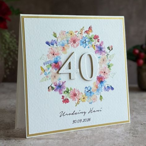 Kartka urodzinowa z kopertą prezentową BH35a