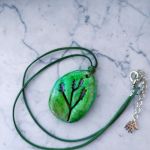 Leśna Harmonia – ręcznie robiony wisiorek z glinki - 3