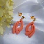 "Kalliope I" - kolczyki z gliny polimerowej. - subtelna forma i kolor