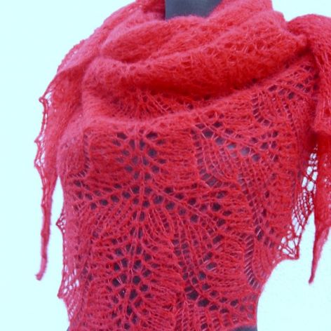 Chusta czerwony puch