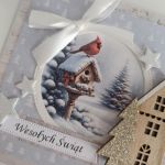 Kartka na Boże Narodzenie domek - Kartka na Boże Narodzenie domek