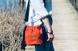 Mała torebka Mili Bucket Bag - miedziana pomarańcza