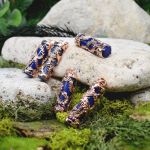 Miedziany wisior z lapisem lazuli / feniks - 