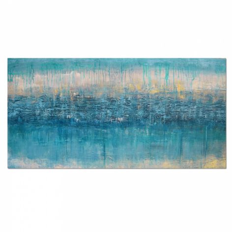 Blue lagoon /4/, abstrakcja obraz ręcznie malowany