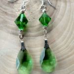 Kolczyki kryształki Swarovski zielone - kolczyki zielone kryształki