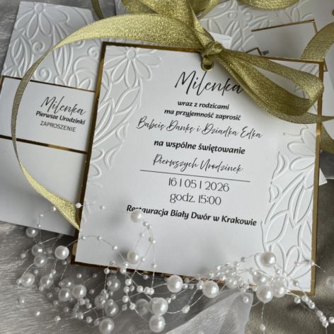 Zaproszenie na roczek w kieszonce