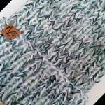 Czapka biało-zielony melanż na zimę - 