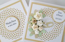 Kartka MŁODEJ PARZE w beżu