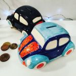 Garbus skarbonka ceramiczna. Czarny VV Beetle - 
