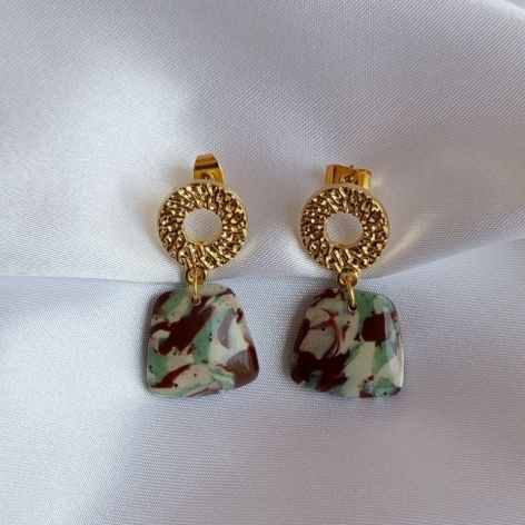 "Aura I" - kolczyki z gliny polimerowej.