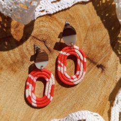 "Teya" - kolczyki z gliny polimerowej.