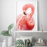 Plakat Flaming malowany 50x70 cm B2 - 