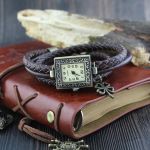 Koniczynka - bransoletka zegarek - bransoletka vintage