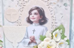 Pamiątka I komunii "BIAŁE RÓŻE"