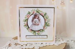 Kartka komunijna do koperty "RoseWine3"GOTOWA