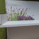 Półka lawendowa łąka 45x40 z 2 półkami niższa - efekt złuszczenia farby