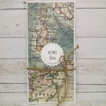 Kartka ślubna  dla podróżników 5 - kartka slubna z motywem mapy