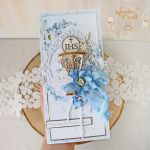 Kartka komunijna pamiątka "LovelyBlue2"GOTOWA - 