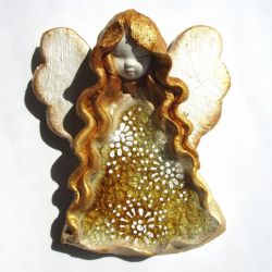 Anioł ceramiczny Basia 32 chrzest ślub