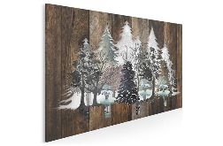 Obraz na płótnie - DREWNO DESKI NATURA DRZEWA - 120x80 cm (82201)