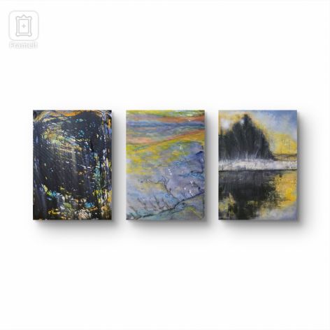 Kompozycja prac na płótnie 70x50x1cm 