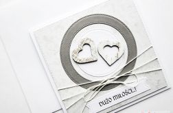 Kartka ŚLUBNA z sercami