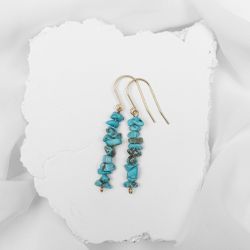 Kolczyki z turkusem.