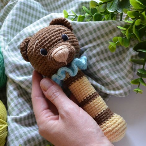 Grzechotka miś, Gryzak dla niemowlaka, Prezent dla noworodka