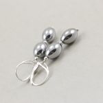 Hematyt i srebro - kolczyki - 