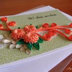 Kartka quilling - W dniu urodzin - 