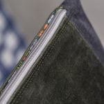 Zielono-szara kosmetyczka MAXI z weluru - 