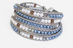 Bransoletka boho owijana Dark Blue Moon