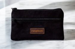 Czarny portfel z nubuku