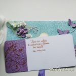 Kopertówka z okazji ślubu-'wrzosowo- turkusowo' - 