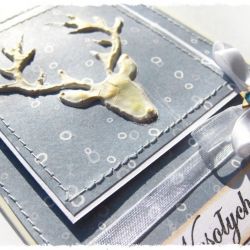 Kartka świąteczna z reniferem