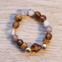 Pierścionek tygrysie oko  większy