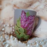 Bzy ręcznie malowany kubek 300 ml. - ręcznie malowane