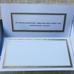 033,Kartka na ślub w szczęśliwą podróż w złocie.